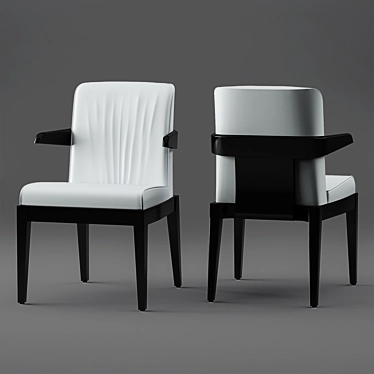 Title: SAFFRON Solid Wood Chair 3D model image 1 