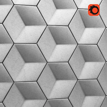 Hexahedral 3D Panel: Stunning Design 3D model image 1 