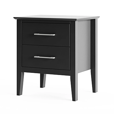 Coastwood Dark Grey Bedside Drawer 3D model image 1 