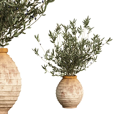 PBR-friendly Olive Vase 3D model image 1 