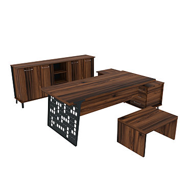 Zenon Executive Table Set 3D model image 1 