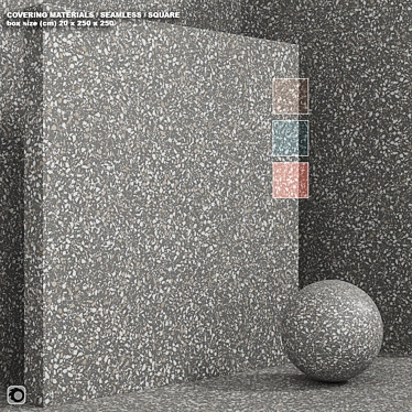Seamless Terrazzo & Quartzite Material Set 3D model image 1 
