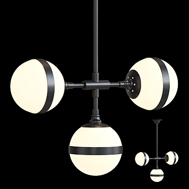 Elegant Glass Sphere Lamp 3D model image 1 