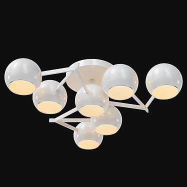 Modern White Galaxy Chandelier 3D model image 1 