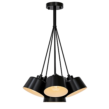 Modern Black Pendant Light 3D model image 1 