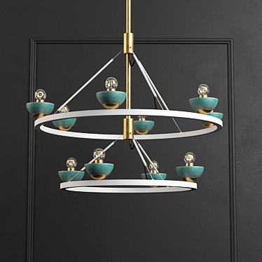 Elegant Roseland Ceiling Light 3D model image 1 