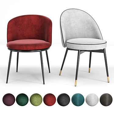 Elegant Eichholtz Chair Set - Impressive Design & Versatile Color Options 3D model image 1 