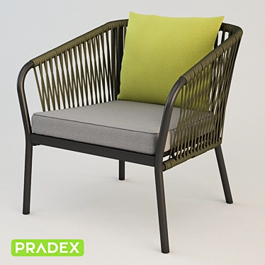 PRADEX Twist Chair: Modern Outdoor Comfort 3D model image 1 