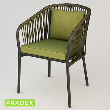 PRADEX Twist Chair: Modern Outdoor Seating 3D model image 1 