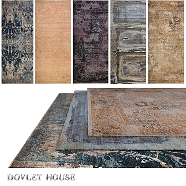 DOVLET HOUSE Carpets (Set of 5, Part 462) 3D model image 1 