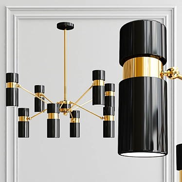 Elegant Edgar Chandelier 3D model image 1 