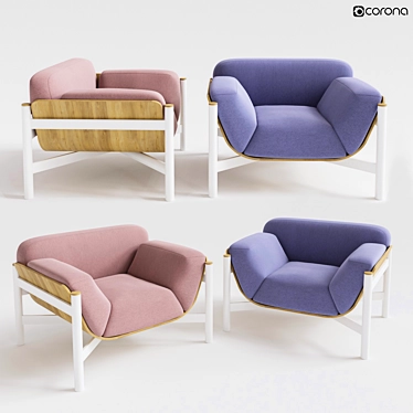 Elegant Velo Armchair 3D model image 1 