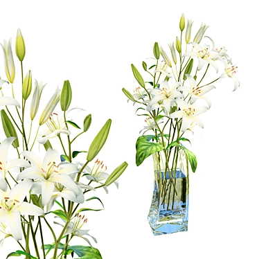 Ethereal Lilium Blossom 3D model image 1 