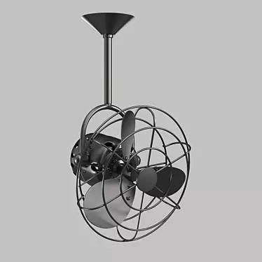 Modern Air Circulator: Ceiling Fan 3D model image 1 