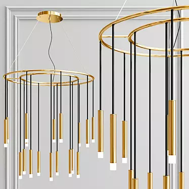 Glowing Elegance: Grok Candle Gold 3D model image 1 