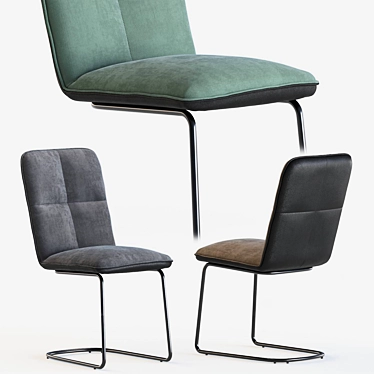 Modern Metal Chair: Halmar K-268 3D model image 1 