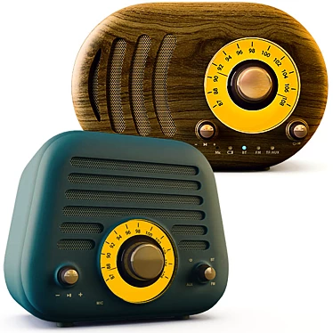 Portable FM Radio Speakers 3D model image 1 