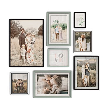 Family Memories: 8-Piece Photo Set 3D model image 1 