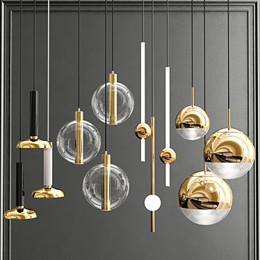 Modern Orion Globe Light
Elegant Mirror Ball Gold
Stylish Center Pendant
Sleek Liden Pendant 3D model image 1 