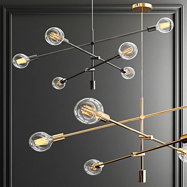 Floating Elegance: Mobile Chandelier 3D model image 1 