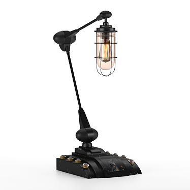 Vintage Industrial Table Lamp 3D model image 1 