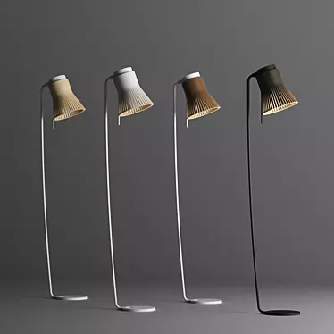 Sleek Birch Floor Lamp 3D model image 1 