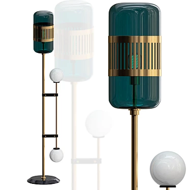 Sleek Amber Floor Lamp: Lizak 3D model image 1 