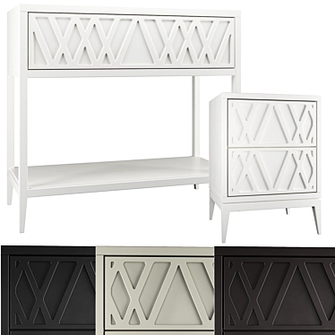 Austin Home Console/Nightstand: Stylish and Functional 3D model image 1 