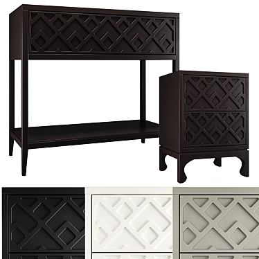 Austin Home Console/Nightstand: Stylish and Functional 3D model image 1 