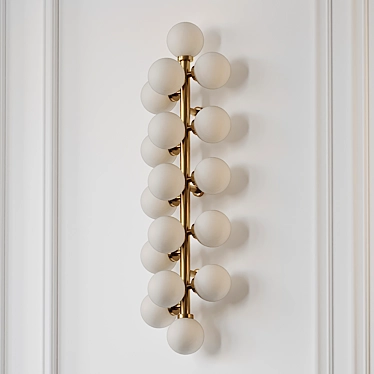 Elegant Arya 17-Light Gold Sconce 3D model image 1 