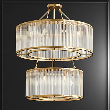 Bernardi Dark Bronze Chandelier 3D model image 1 