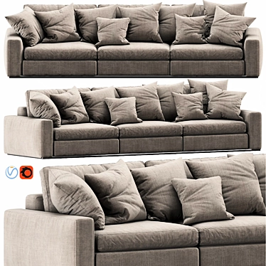 Flexform Beauty 2: Modern 3D Sofa 3D model image 1 