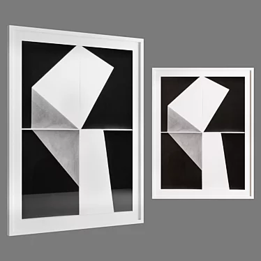 Minimalist Black and White Art 3D model image 1 