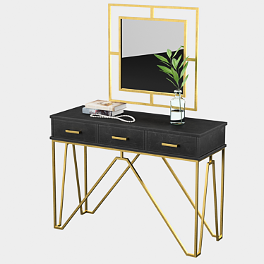 Urban Chic Console Mirror Set 3D model image 1 