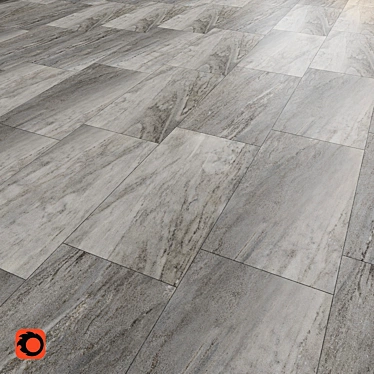 Sleek Grey Stone Tiles: Missouri Collection 3D model image 1 