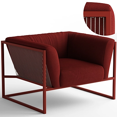 Contemporary MDF Italia Arpa Armchair 3D model image 1 