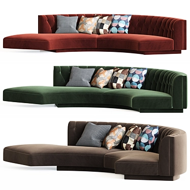 Modern Luxe: Circa Sofa & Chair 3D model image 1 