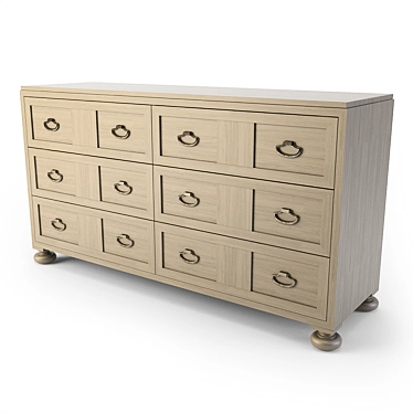 Santa Barbara Bernhardt Dresser: Functional and Stylish 3D model image 1 