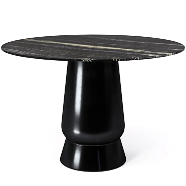 Elegant Oak and Bronze Liaigre Table 3D model image 1 