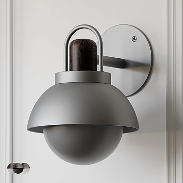 Sleek Arc Vanity Sconce 3D model image 1 