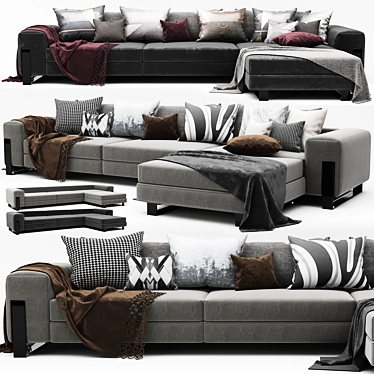 Modern Corner Sofa - High-Quality, Stylish Design 3D model image 1 