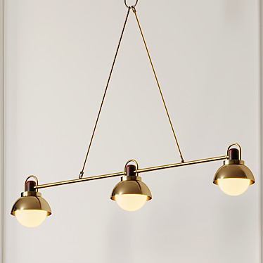 Sleek Arc Hanging Light 3D model image 1 