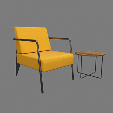 Modern Nova Chair and Coffee Table 3D model image 1 