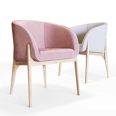 Contemporary Pippa Tub Chair: Sleek, Stylish, Comfortable 3D model image 1 