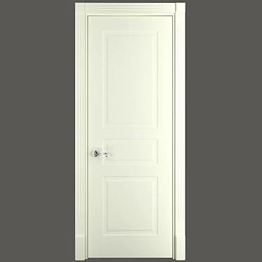 Turin 6 Classic: Elegant Interior Door with RAL 9010 Enamel Finish 3D model image 1 