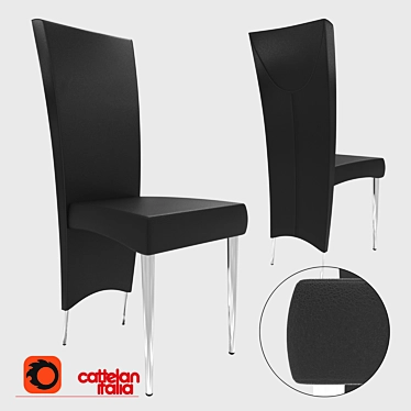 Elegant Elenoire Chair: Italian Sophistication 3D model image 1 