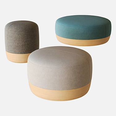 Elegant Egon Pouf: The Perfect Addition 3D model image 1 