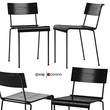 Modern Stride Side Chair: Industry West 3D model image 1 