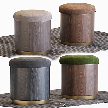Lune Stools: Versatile and Chic 3D model image 1 