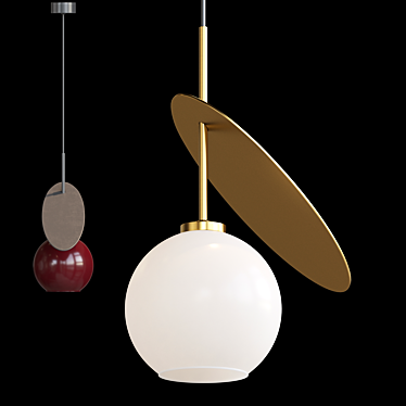 Cherry Glass Pendant Lamp 3D model image 1 